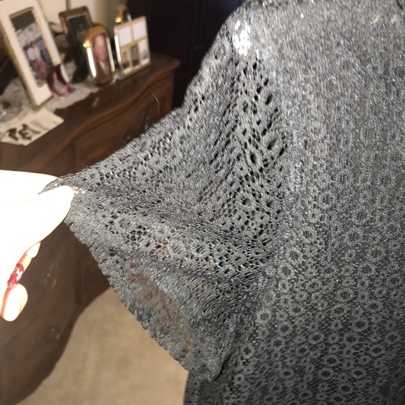 ANN TAYLOR Black Lace Top - Picture 3 of 4